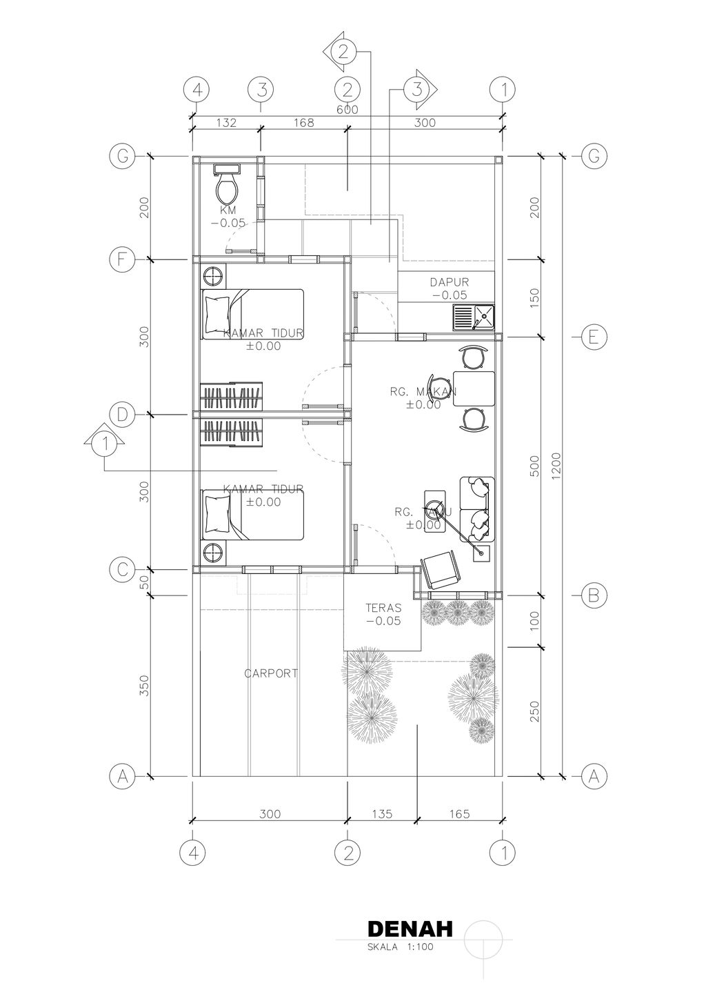 foto denah rumah tipe 36/72 (subsidi 2024) perumahan Perumahan bontocinde residence land