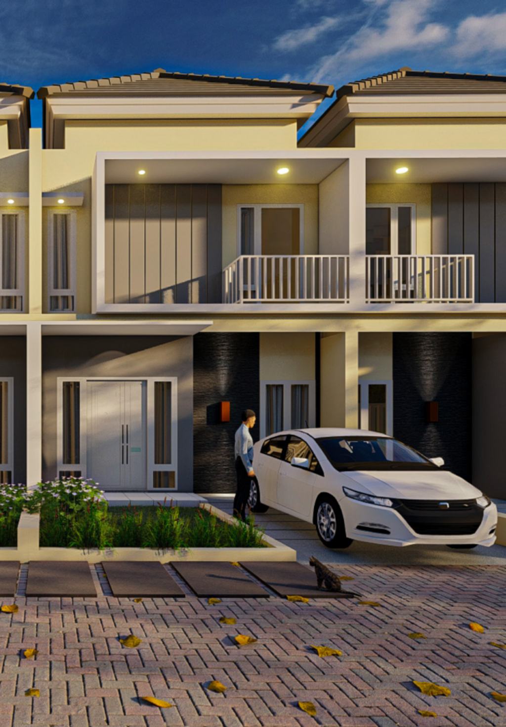 foto tampak rumah tipe 80 CUSTOM B perumahan Green Village