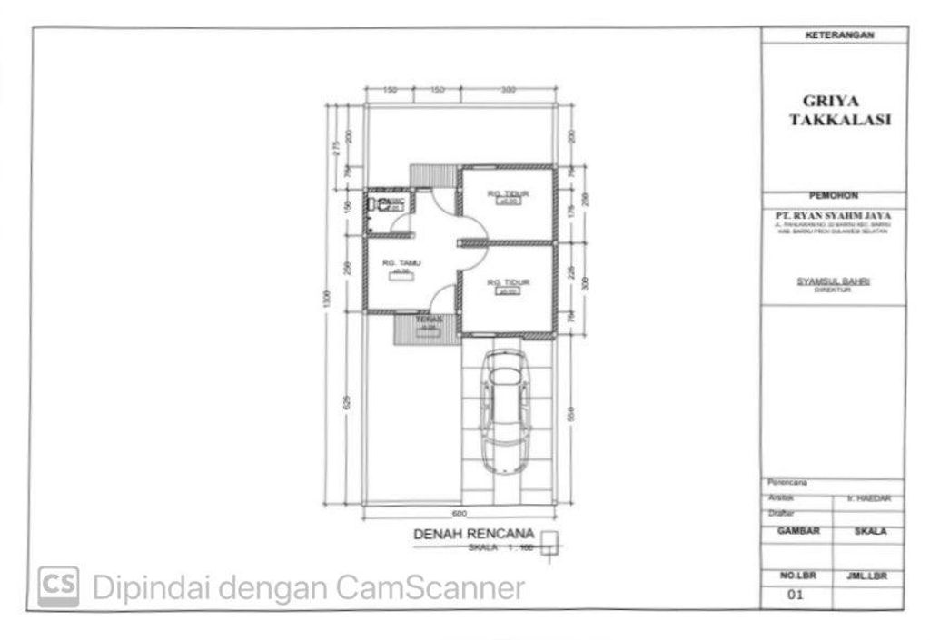 foto denah rumah tipe 30 perumahan GRIYA TAKKALASI