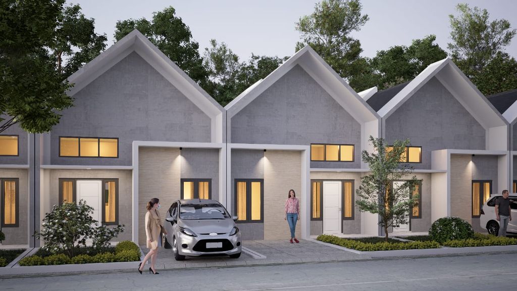 foto tampak rumah tipe 36 perumahan Bukit Barisan 3 Blok F