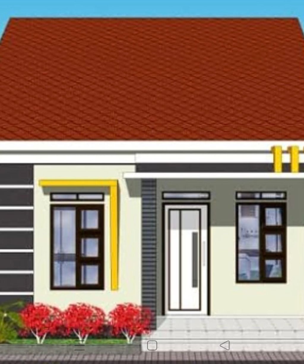 foto tampak rumah tipe 36/91 perumahan Bunga Durian Asri