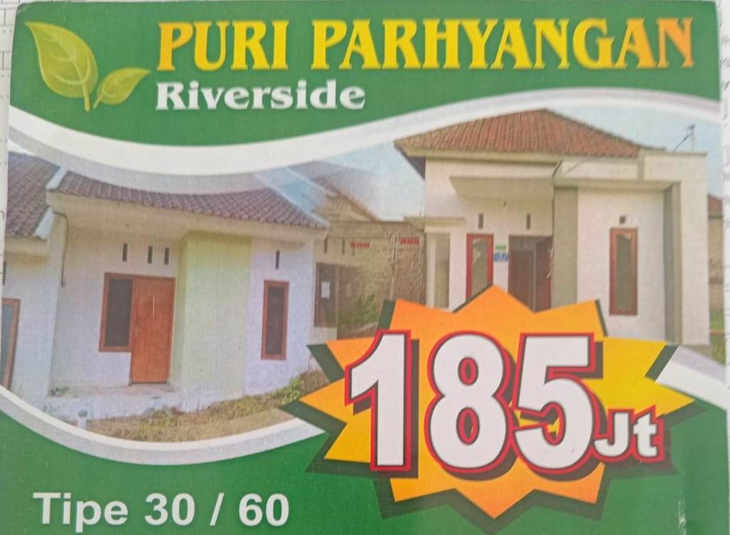 foto tampak rumah tipe 30 perumahan Perum Puri Parahyangan River Side
