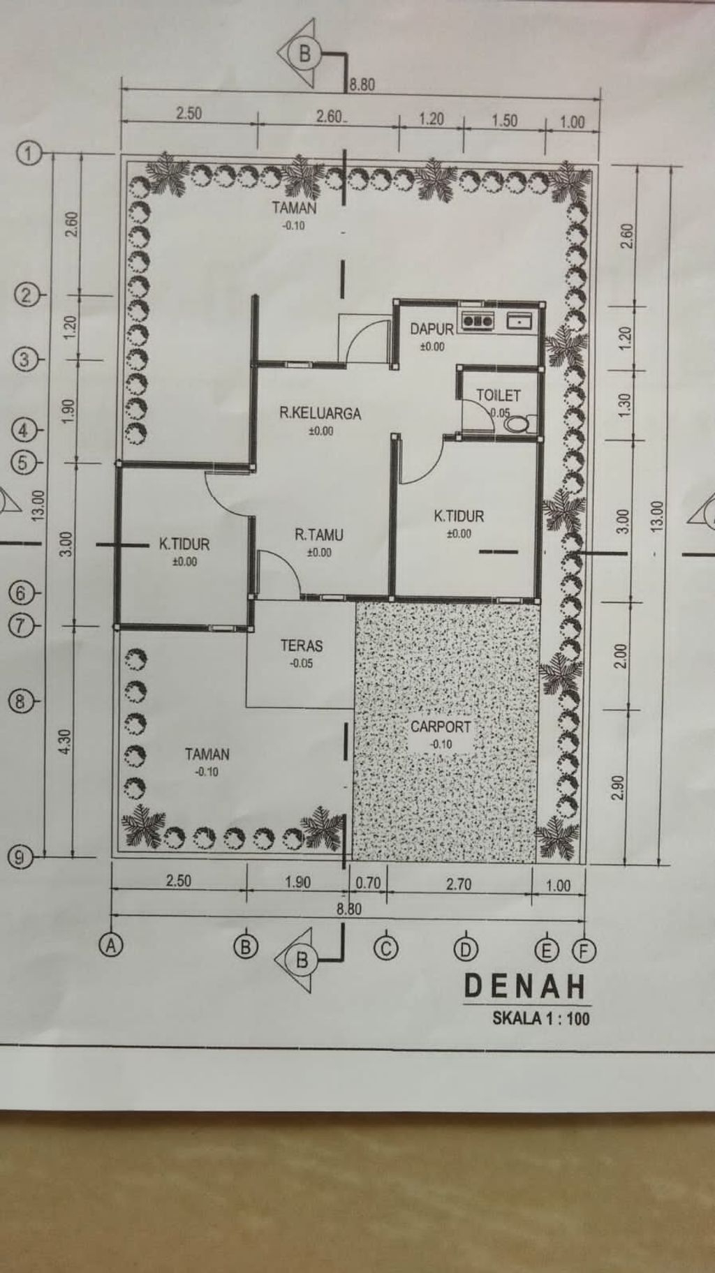 foto denah rumah tipe RUMAH SIAP HUNI perumahan ROYAL PERBAUNGAN CLUSTER