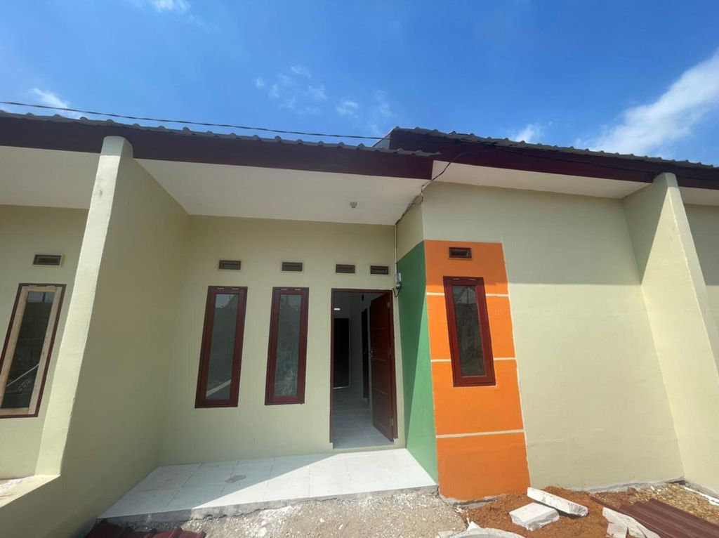 foto tampak rumah tipe 36/72 perumahan Griya Rumah Emas II Moncongloe