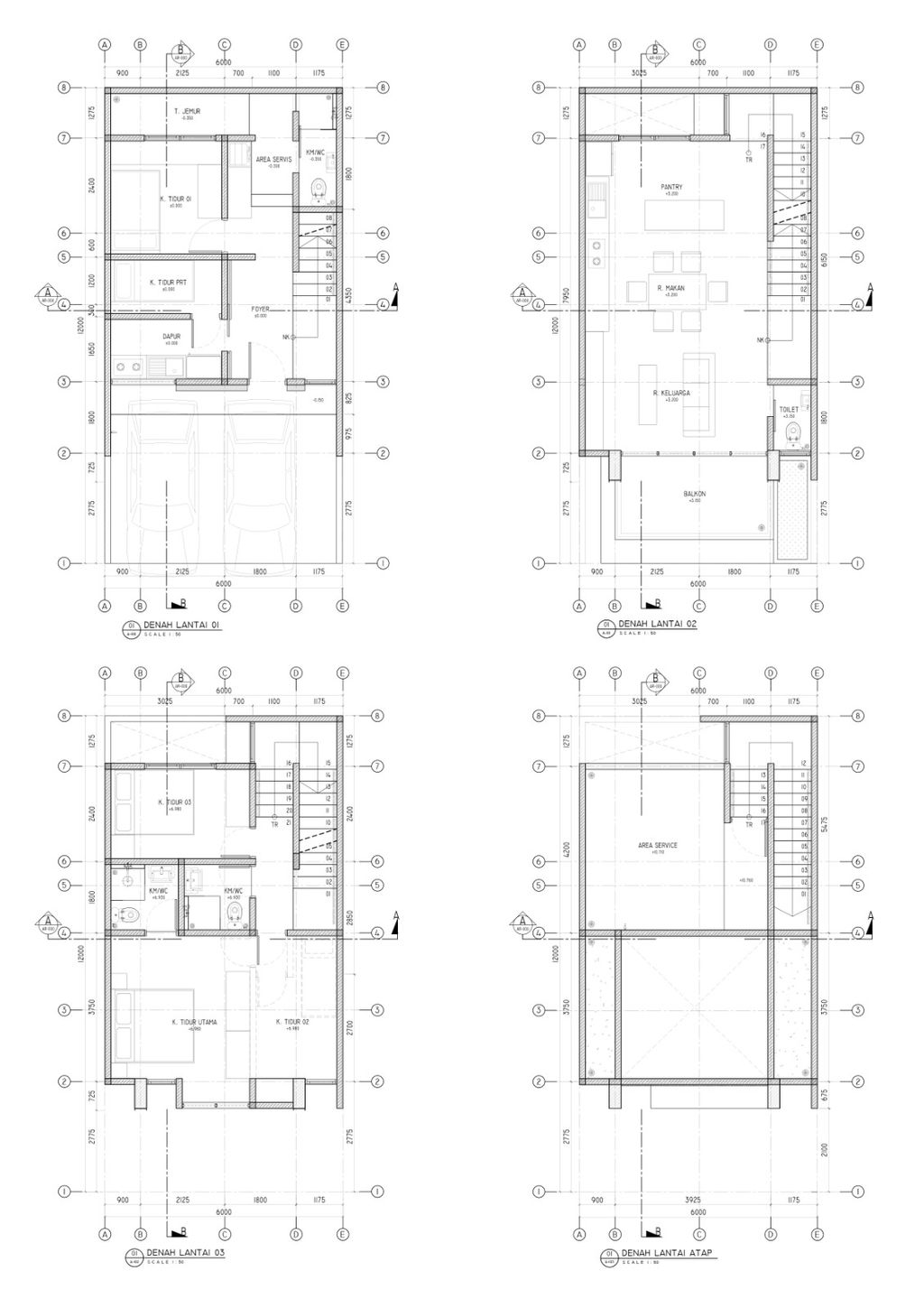 foto denah rumah tipe Signature perumahan Cluster Kahfi Park Residence