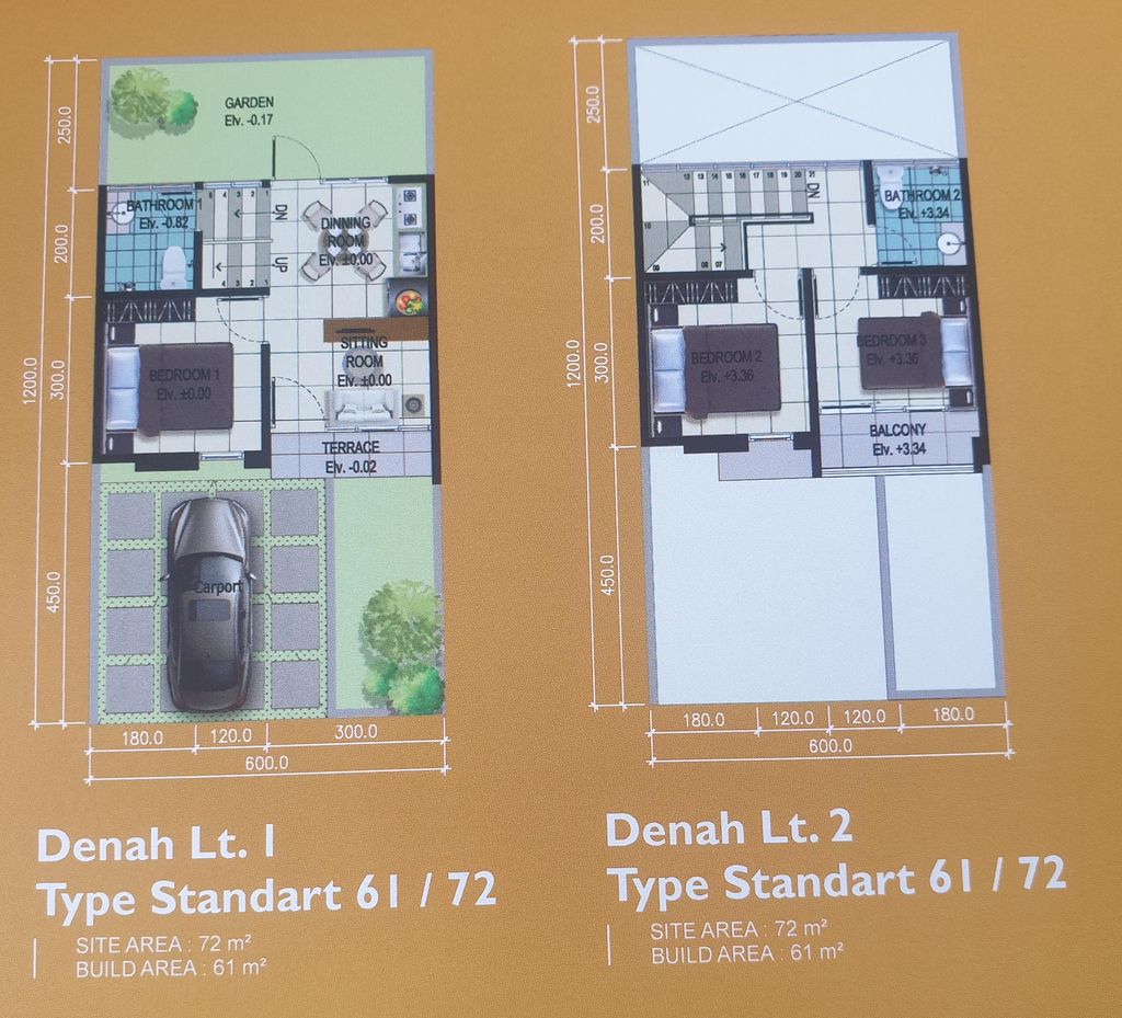 foto denah rumah tipe MILLENIAL SUDUT perumahan Lialang Residence