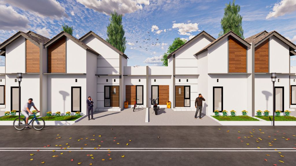 foto tampak rumah tipe 30/64 perumahan PELITA RIVER VALLEY