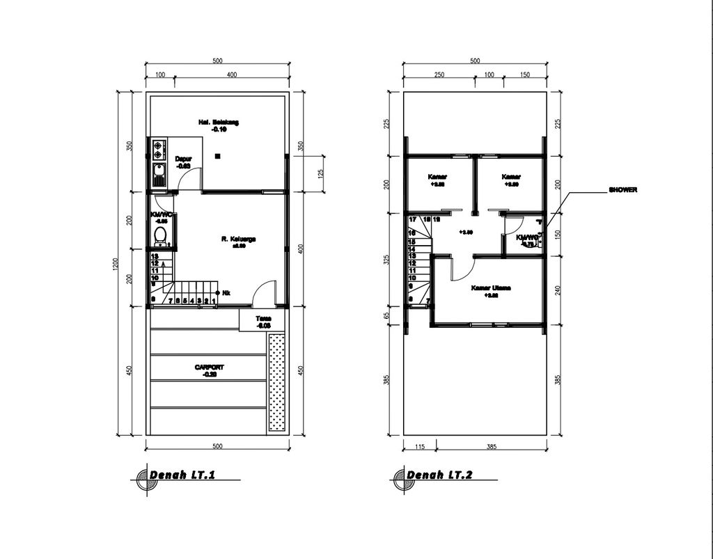 foto denah rumah tipe 50 Compact (3 Kamar) High Ceiling (487) perumahan G-Land Katapang Residence 1