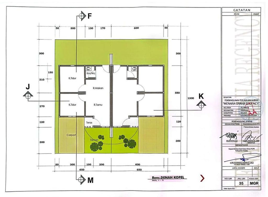 foto denah rumah tipe 36 M2 perumahan MENARA GRAHA 3 RESIDENCE