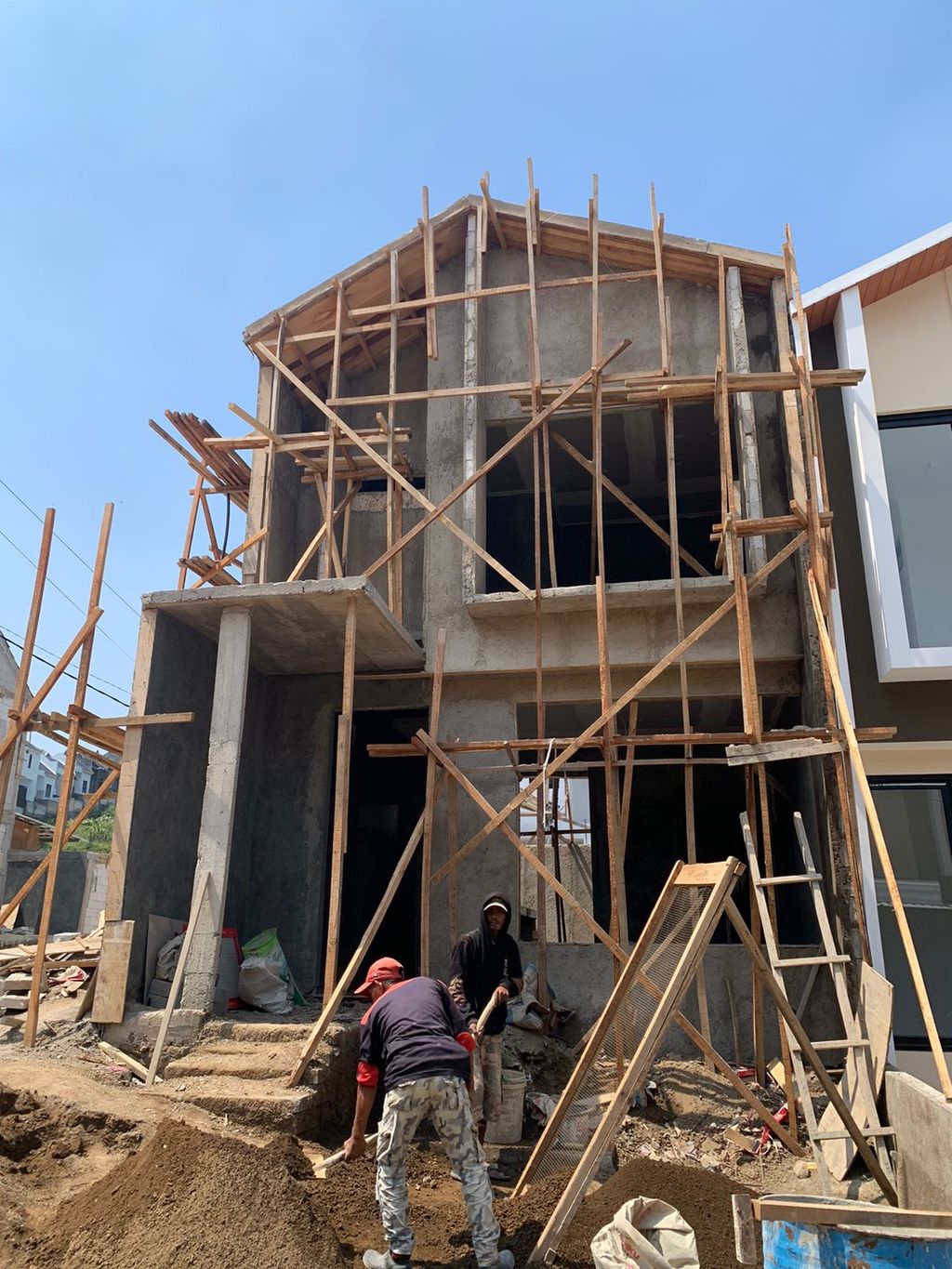 foto tampak rumah tipe 33 Mezanin Minimalis (498) perumahan G-Land Padalarang Valley
