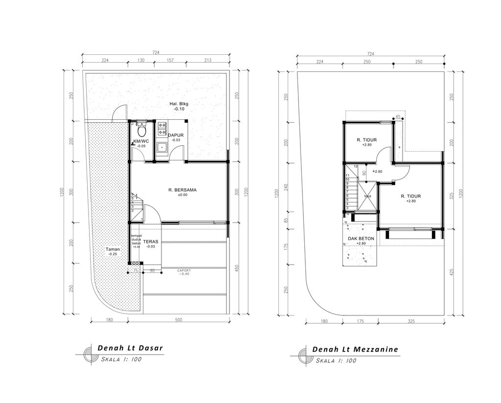 foto denah rumah tipe 33 Mezanin Minimalis (498) perumahan G-Land Padalarang Valley