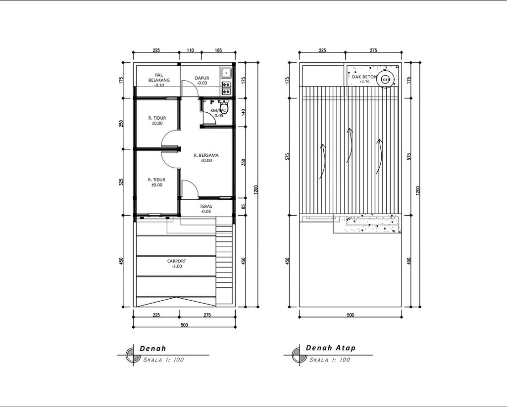 foto denah rumah tipe 30 1 Lantai Kontur 3m (324) perumahan G-Land Padalarang Valley