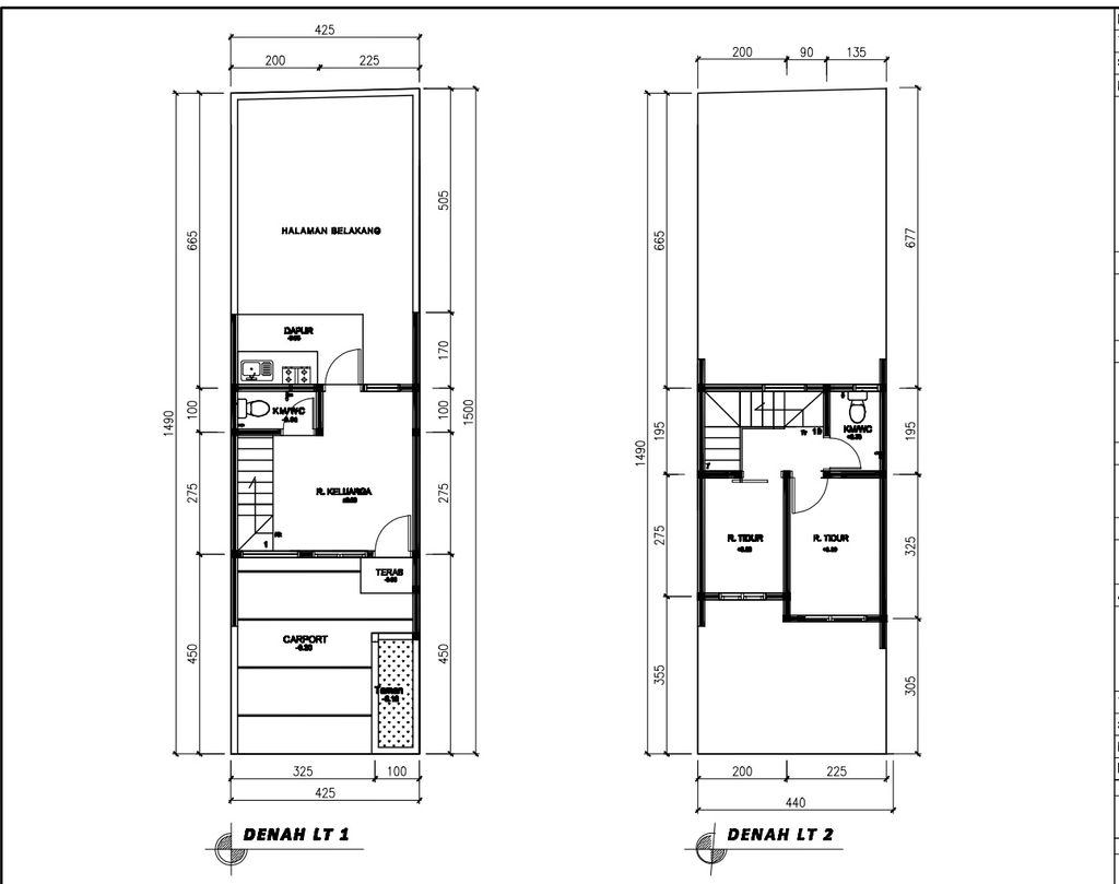 foto denah rumah tipe 38 Compact High Ceiling (2KT) (448) perumahan Seroja Home Residence 4
