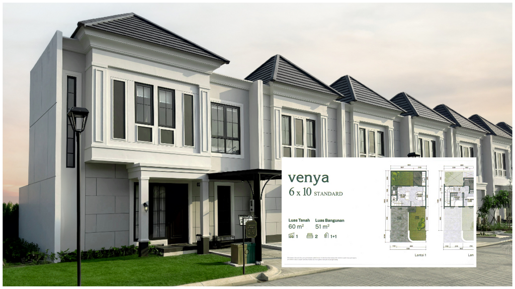 foto tampak rumah tipe 6 X 10 STANDARD perumahan Summarecon Emerald Karawang - Cluster Verena