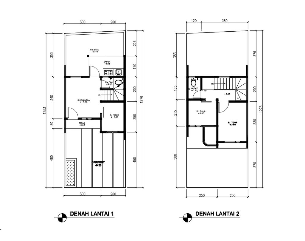 foto denah rumah tipe 43 Compact High Ceiling (3KT) (498) perumahan G-Land Ciwastra Park 2