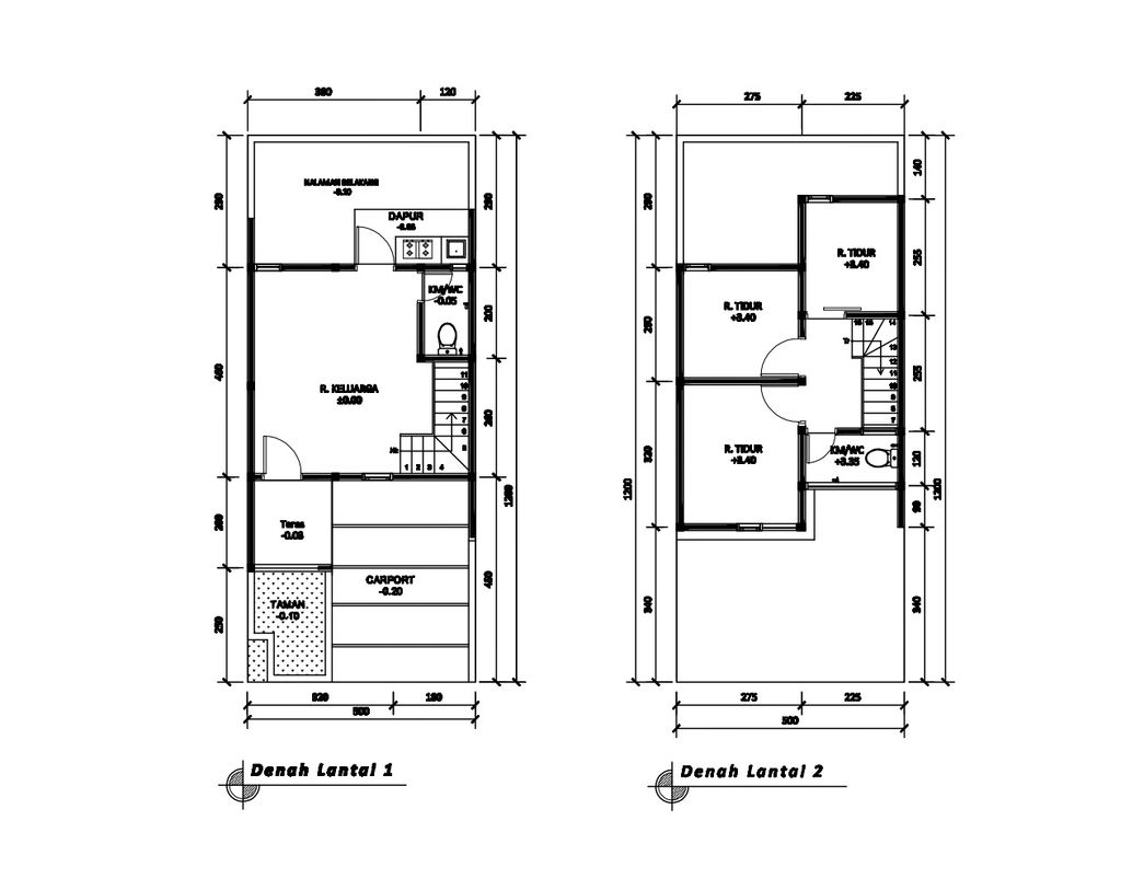 foto denah rumah tipe 54 Compact (3 kamar) (539) perumahan G-Land Katapang Residence 1