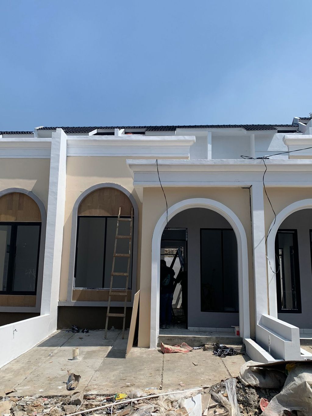 foto tampak rumah tipe 30 1 Lantai Kontur 1.5m (310) perumahan G-Land Padalarang Valley