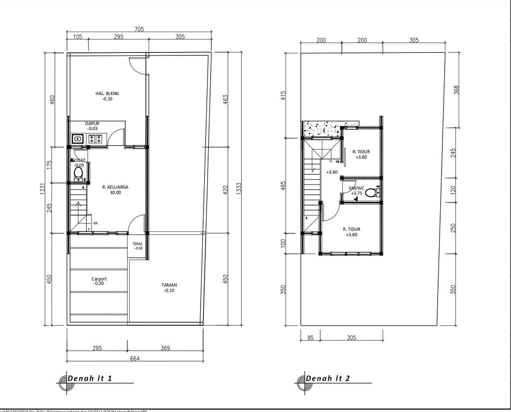 foto denah rumah tipe 41 Compact High Ceiling (2KT)(515) perumahan G-Land Ciwastra Park