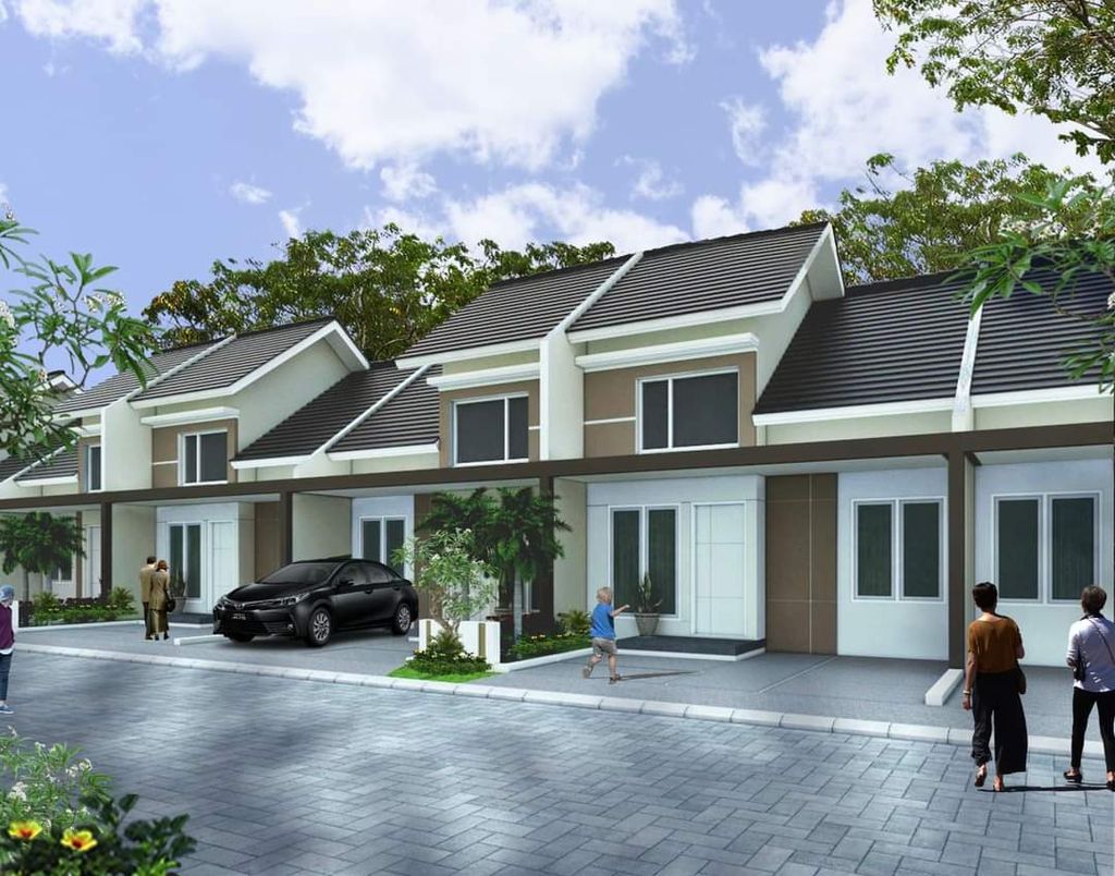 foto tampak rumah tipe NEW GARNETA perumahan MUTIARA INDAH VILLAGE