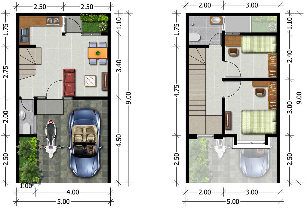 foto denah rumah tipe DARWIN perumahan REGENCY ONE EASTPOINT