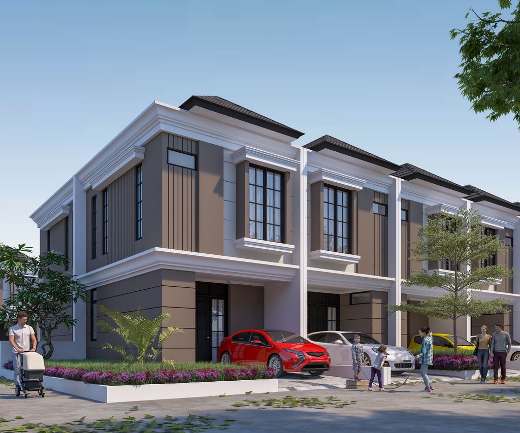 foto tampak rumah tipe MELBOURNE HOOK perumahan REGENCY ONE EASTPOINT