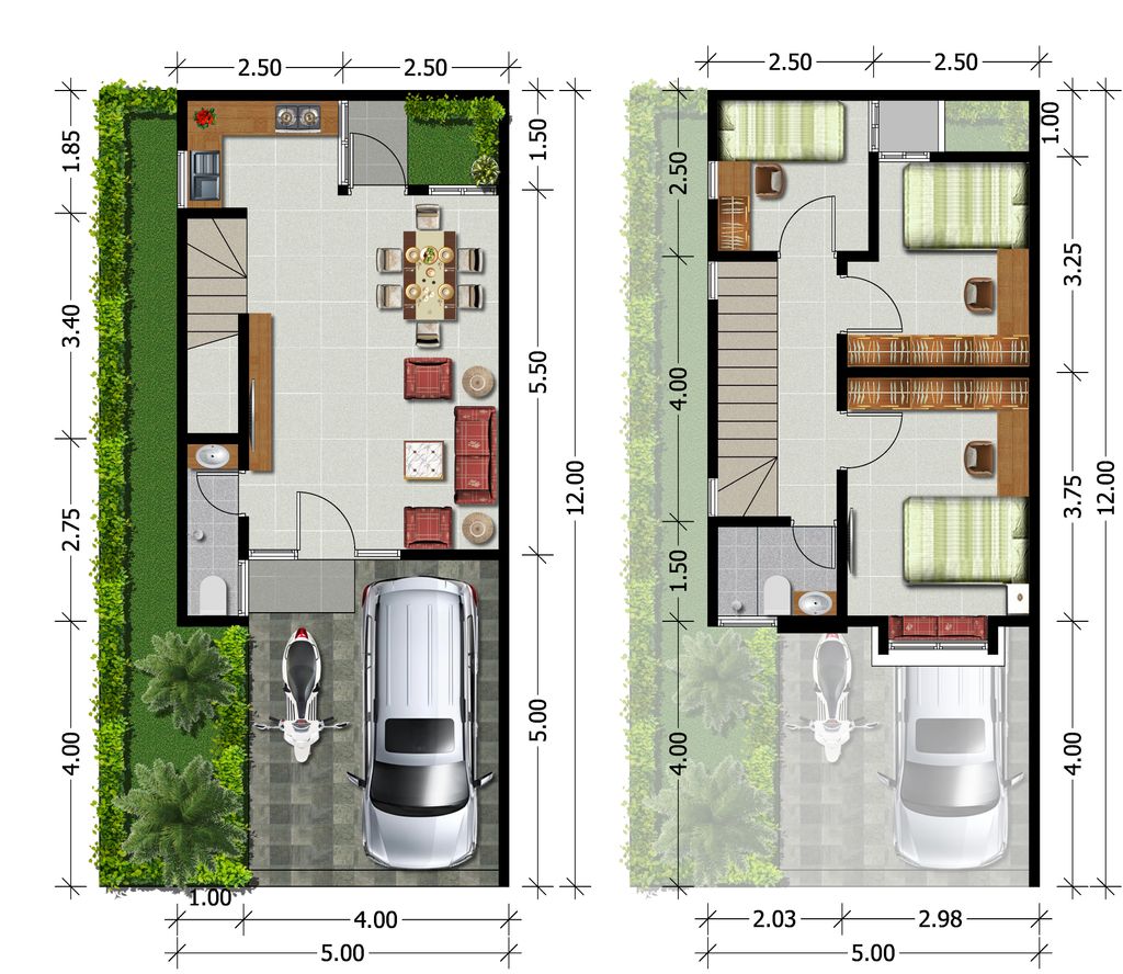 foto denah rumah tipe GOLD COAST HOOK perumahan REGENCY ONE EASTPOINT
