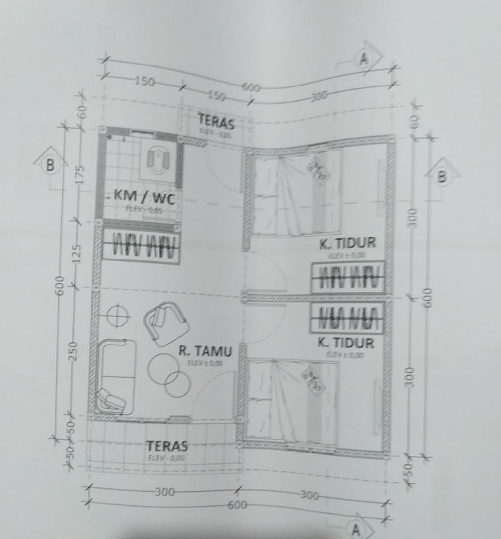 foto denah rumah tipe 36 perumahan pinang jaya residence