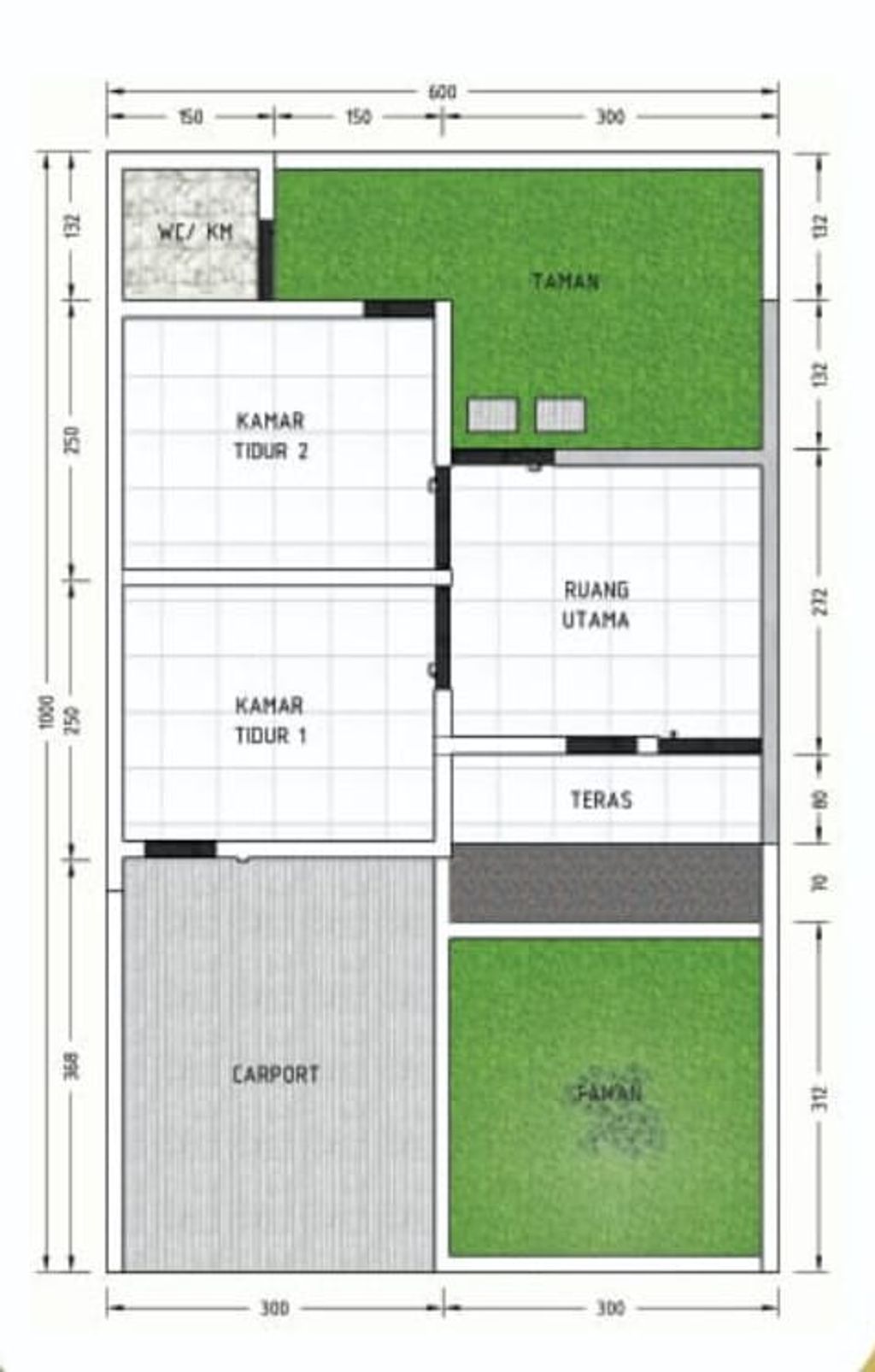 foto denah rumah tipe 33 perumahan Cluster ASHA