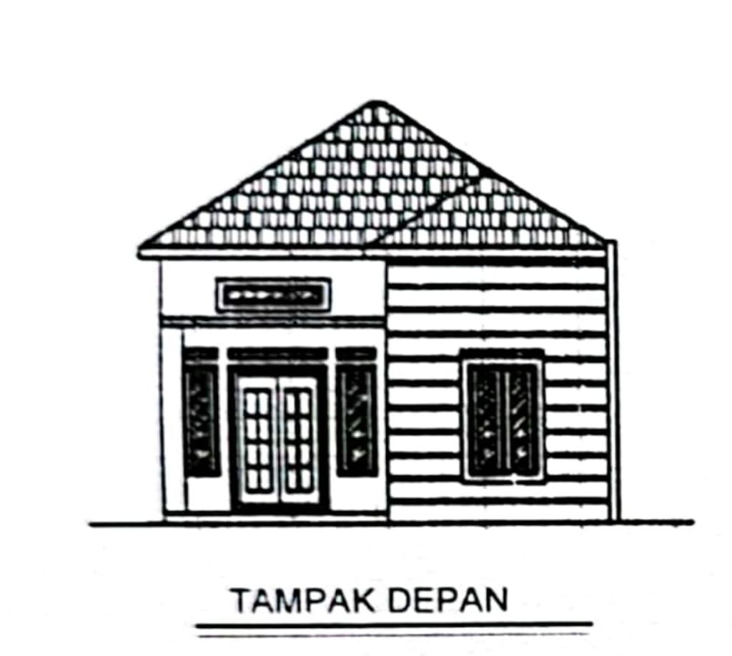 foto tampak rumah tipe 36 perumahan RESTU RIZQIA