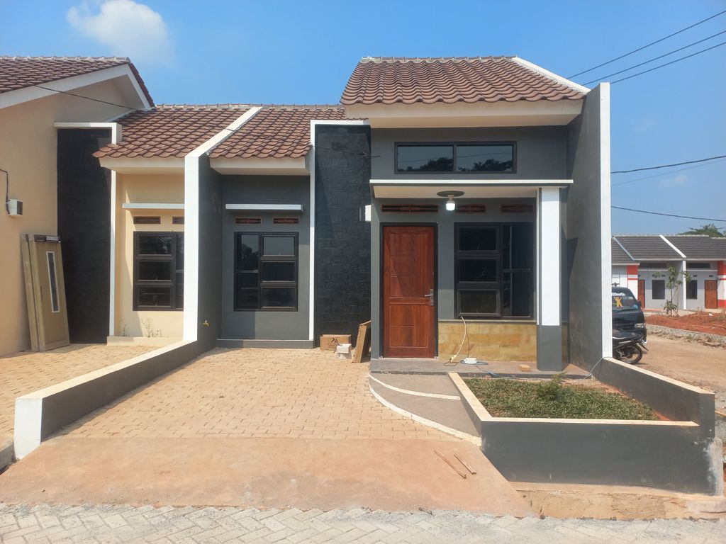 foto tampak rumah tipe 45/72 perumahan BUMI MAKAYA RESIDENCE CIBODAS