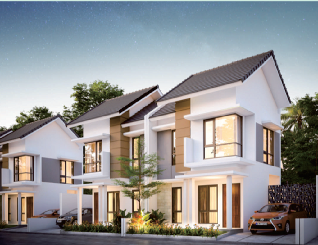 foto tampak rumah tipe 75/80 perumahan Pesona Citra Indah