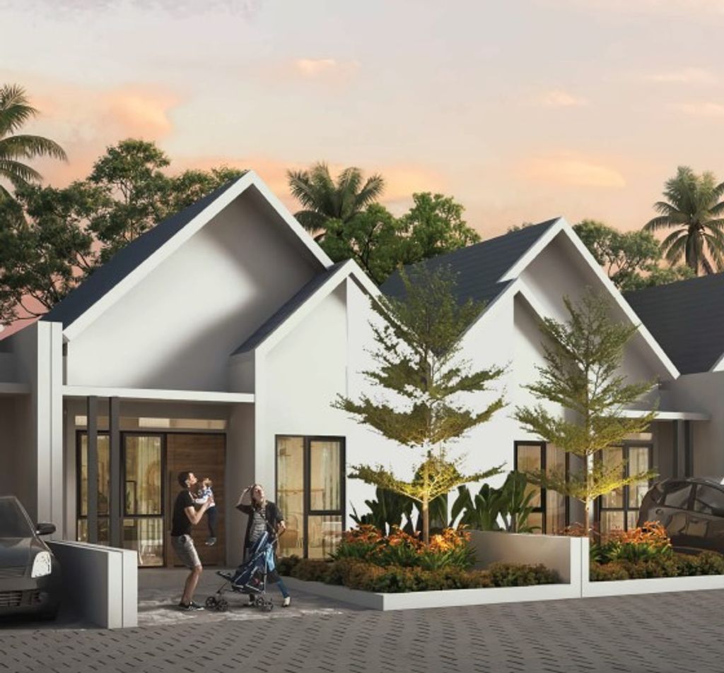 foto tampak rumah tipe OPAL perumahan Aeroland Residence
