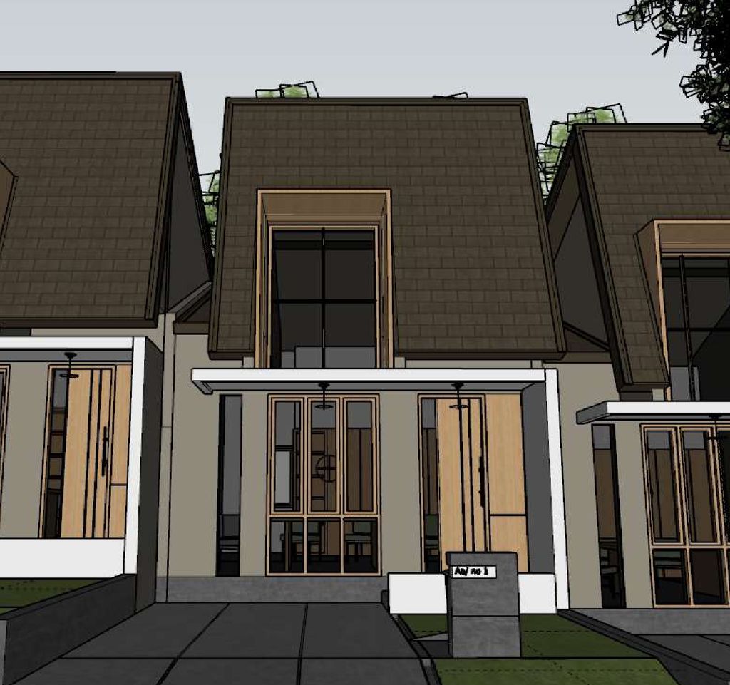 foto tampak rumah tipe AYAME perumahan SPRINGHILL YUME GREEN