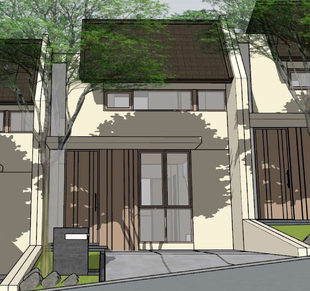 foto tampak rumah tipe COSMOS perumahan SPRINGHILL YUME GREEN