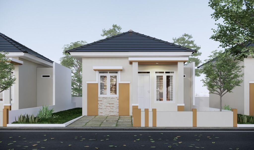 foto tampak rumah tipe 36 perumahan PERUMAHAN AURA GREEN RESIDENCE