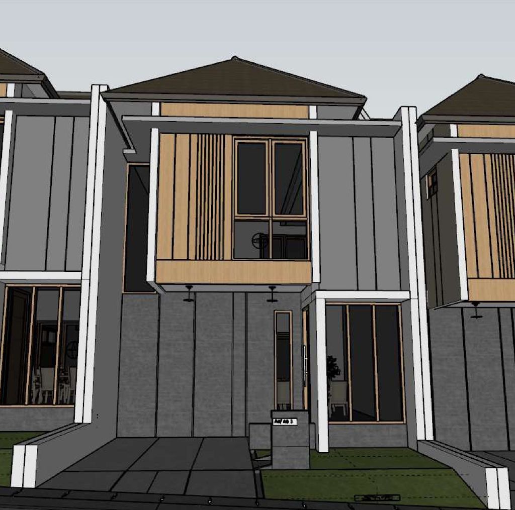 foto tampak rumah tipe SATSUKI perumahan SPRINGHILL YUME GREEN