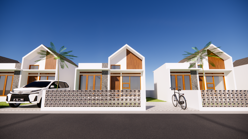 foto tampak rumah tipe 31/72 perumahan Weekend Hills II