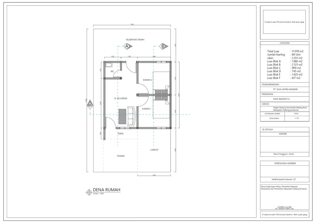 foto denah rumah tipe 36 perumahan DIVA REGENCY 4