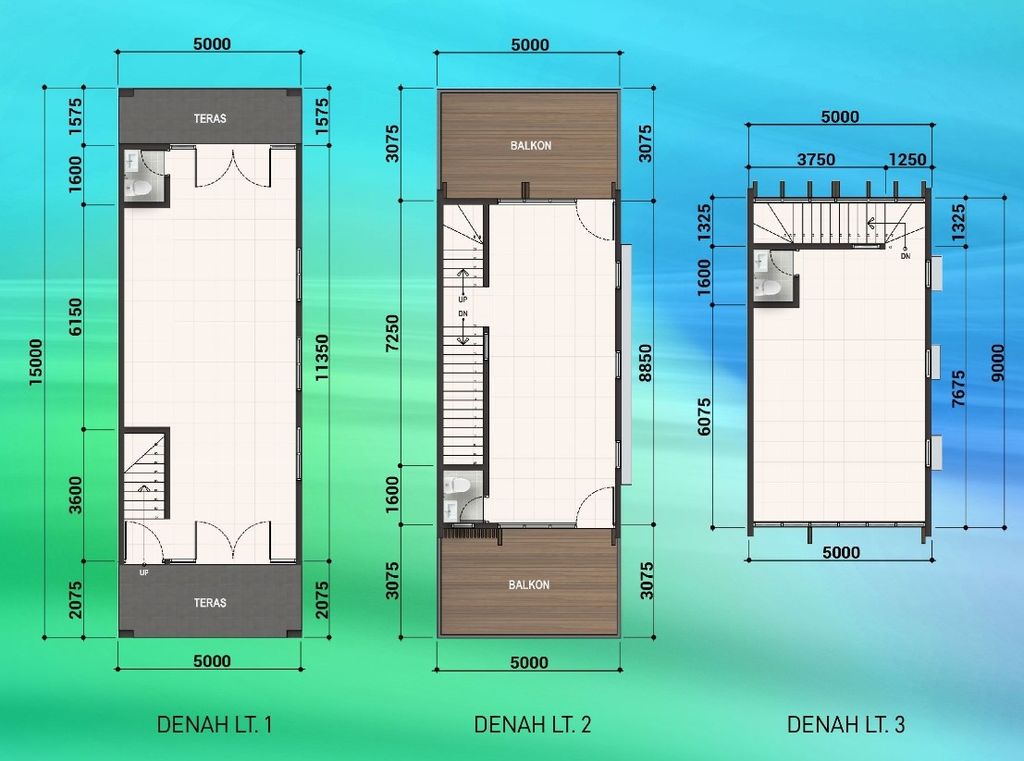 foto denah rumah tipe T10 perumahan KOTA MODERN - RUKO MODERN HUB