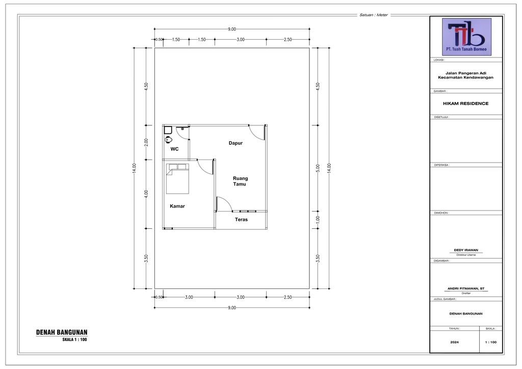 foto denah rumah tipe 36 perumahan PERUMAHAN HIKAM RESIDENCE