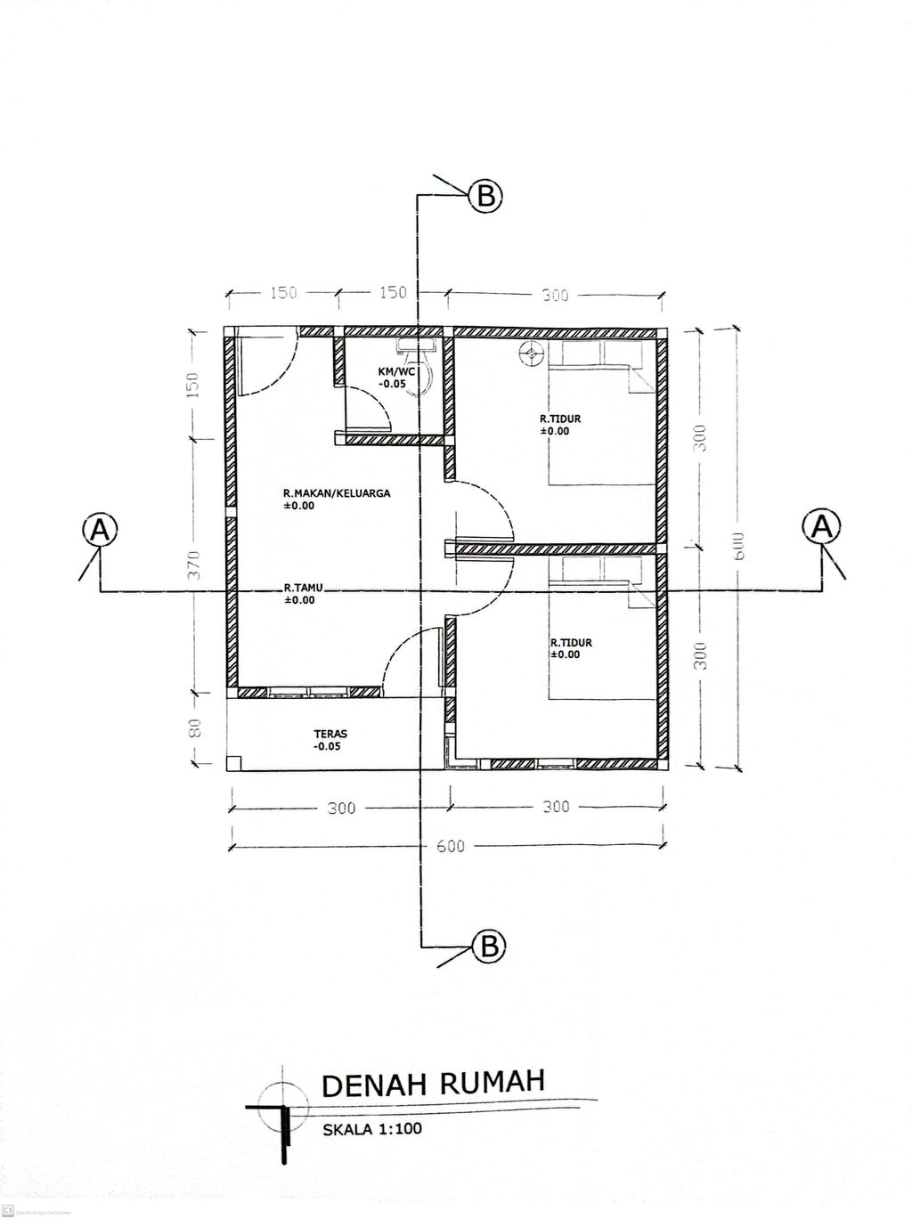 foto denah rumah tipe 36 perumahan millenial point residence