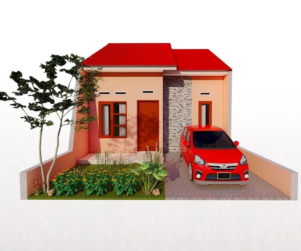 foto tampak rumah tipe 36/72 perumahan BTR RESIDENCE II