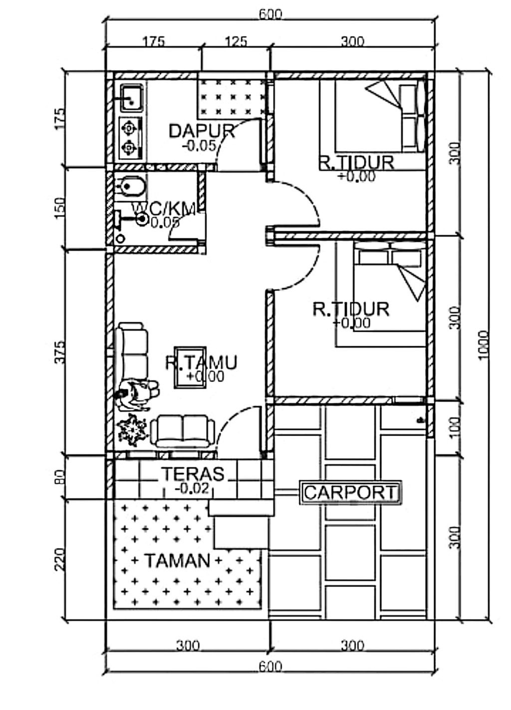 foto denah rumah tipe C perumahan Dalem Danurejo Regency