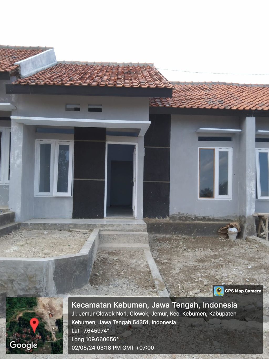 foto tampak rumah tipe 36/64 perumahan Kabumian Hill