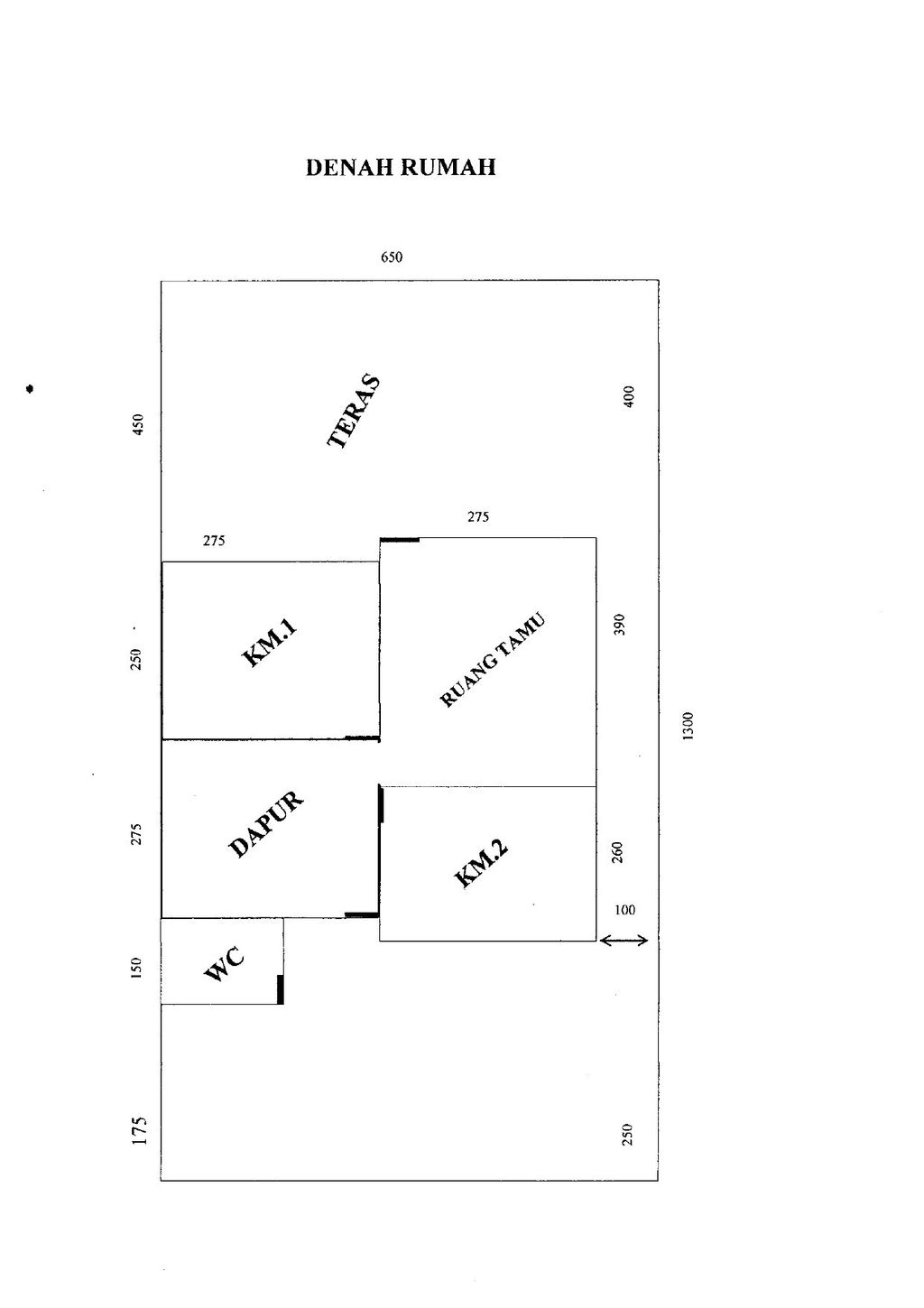 foto denah rumah tipe 36 perumahan GRAND BATIQ REGENCY II TAHAP 3