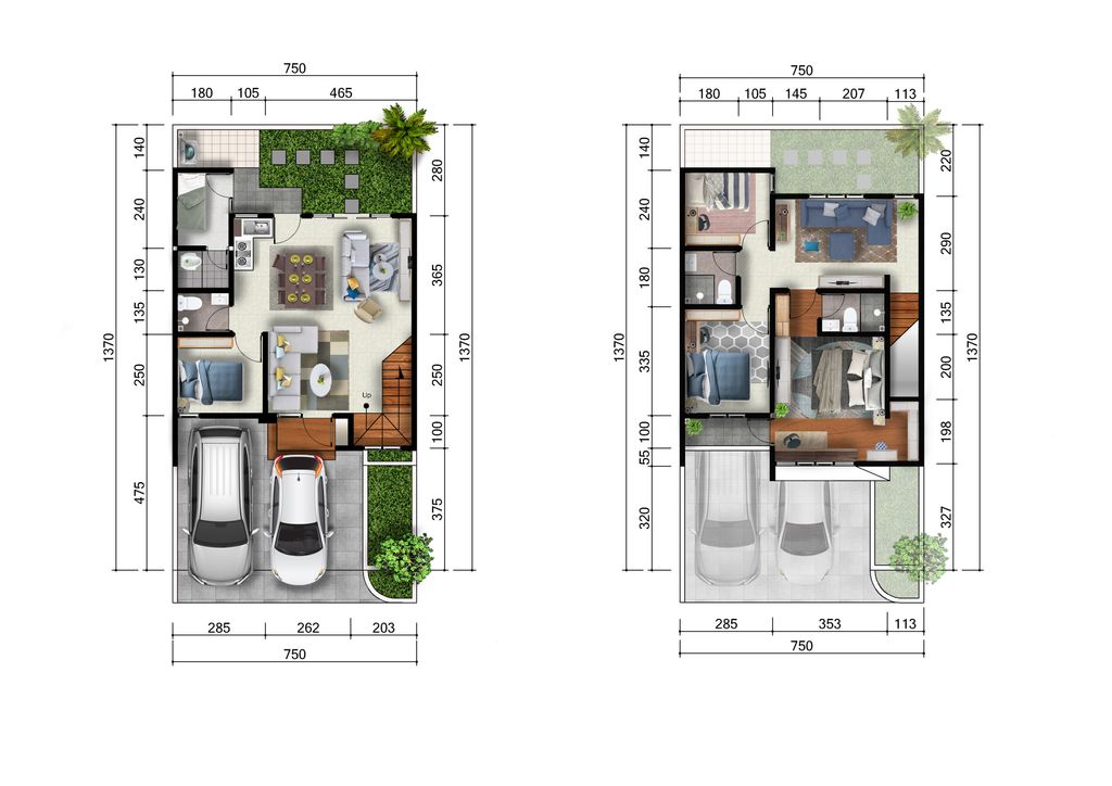 foto denah rumah tipe 120/104 perumahan CASA DEL LIVIA
