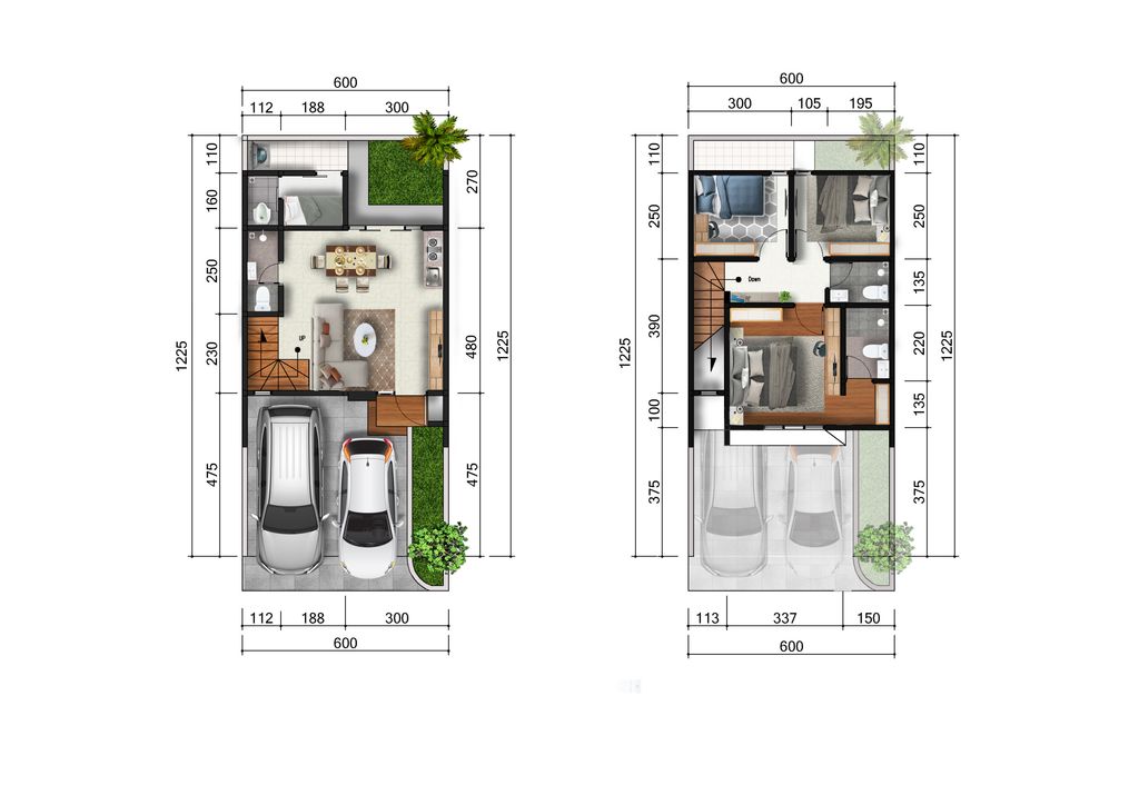 foto denah rumah tipe 84/74 perumahan CASA DEL LIVIA