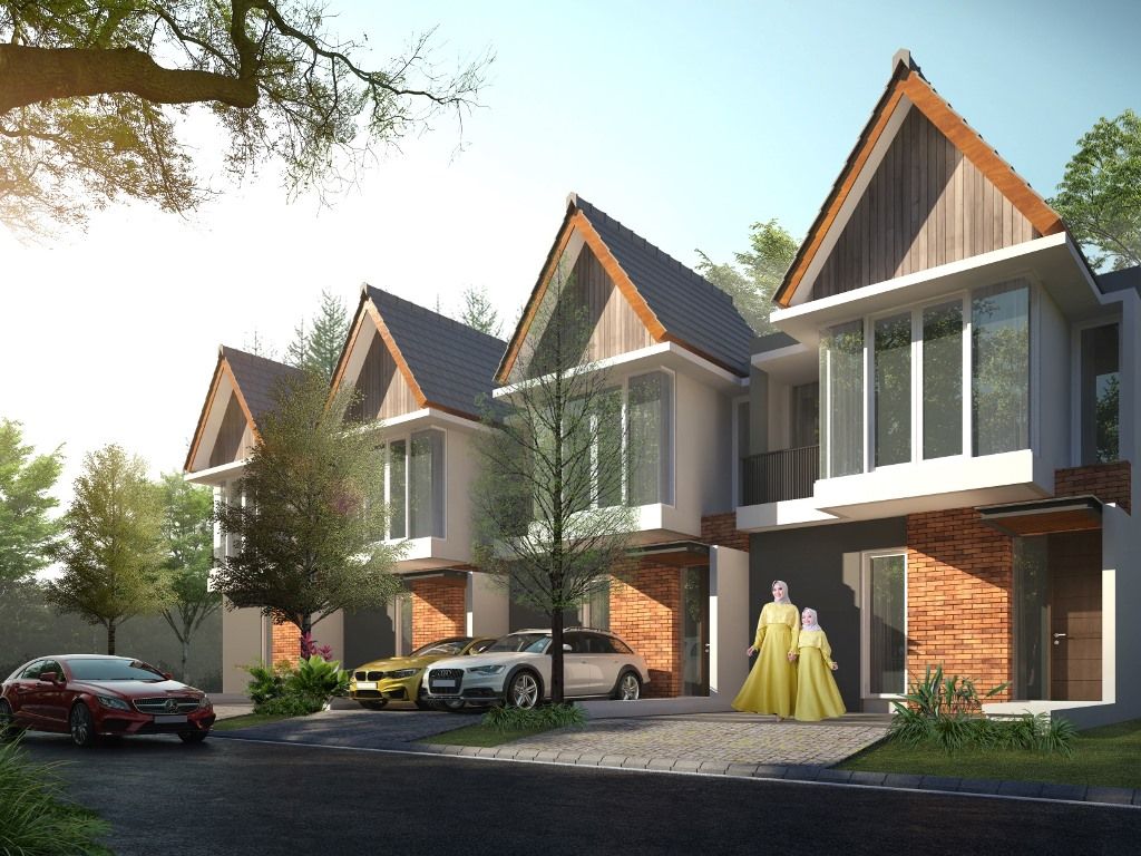 foto tampak rumah tipe T-54B perumahan GRAND ALEENA
