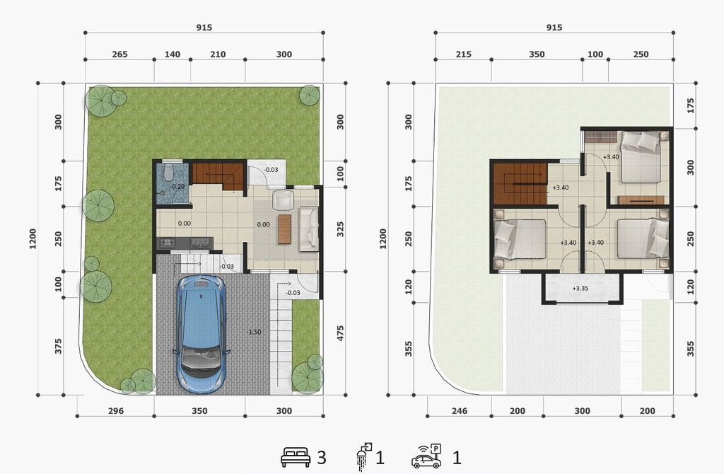 foto denah rumah tipe T-60E perumahan GRAND ALEENA