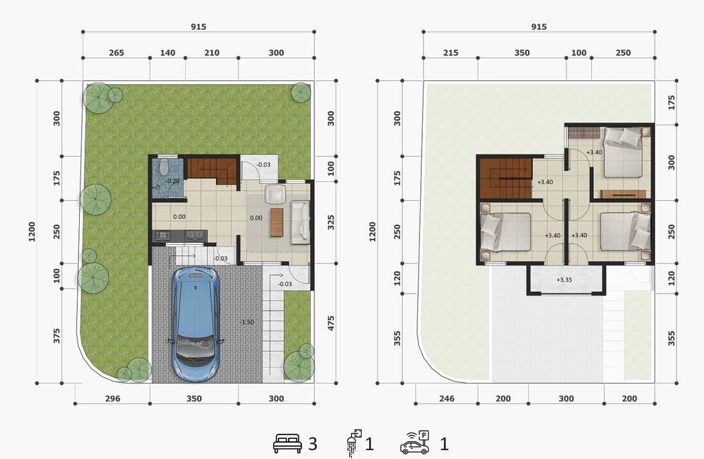 foto denah rumah tipe T-60J perumahan GRAND ALEENA